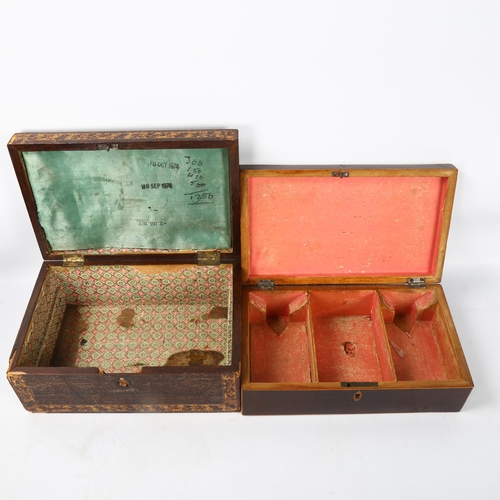 79 - 4 x 19th century Tunbridge Ware boxes, including small stationery box depicting Eridge Castle, width... 