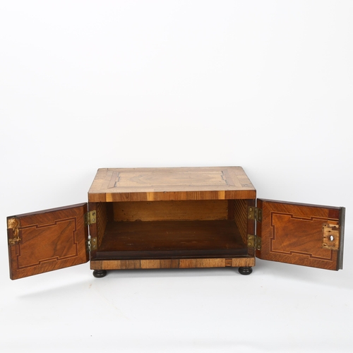 9 - A 19th century walnut table-top collector's cabinet, with 2 hinged front doors (no slides), width 31... 