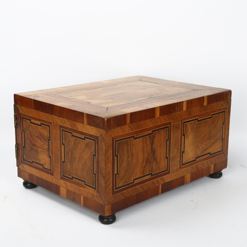 9 - A 19th century walnut table-top collector's cabinet, with 2 hinged front doors (no slides), width 31... 