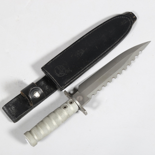 172 - **WITHDRAWN** A Falcon bowie knife with leather sheath, length 35cm