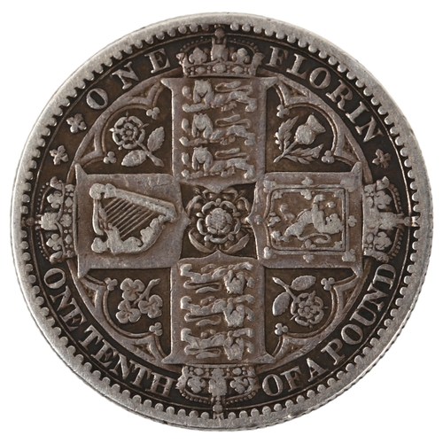 203 - A Victorian Godless florin dated 1849, 11.2g, diameter 27.8mm