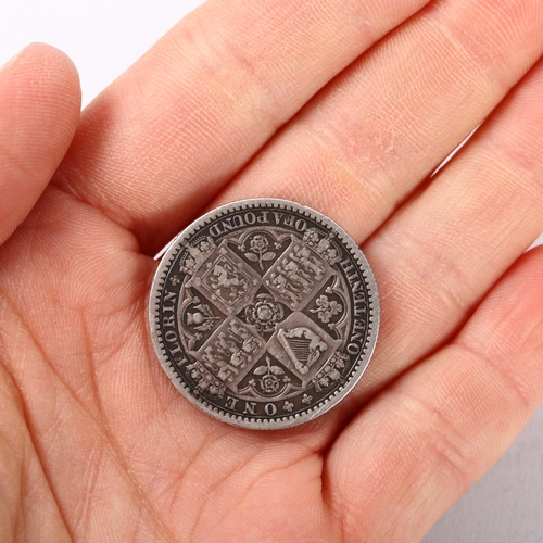 203 - A Victorian Godless florin dated 1849, 11.2g, diameter 27.8mm