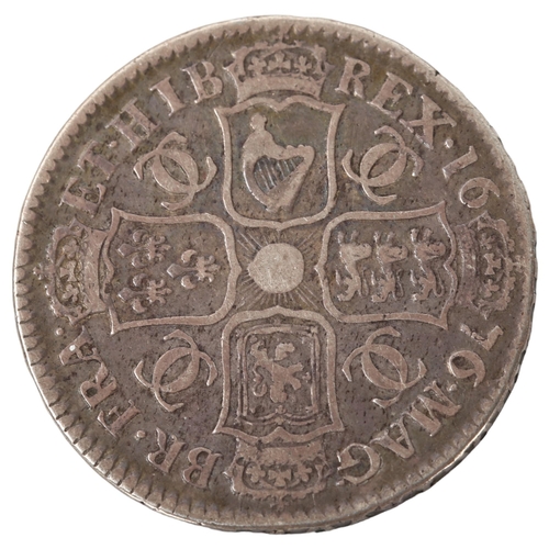 207 - A Charles II silver half crown dated 1676, 14.1g, diameter 32.5mm