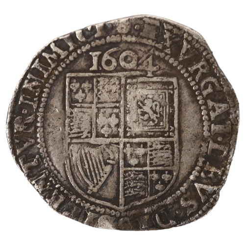 209 - A James I silver sixpence dated 1604, 2.9g, diameter approx 26mm