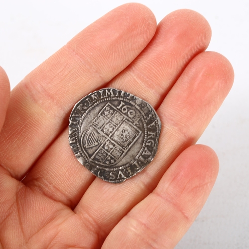 209 - A James I silver sixpence dated 1604, 2.9g, diameter approx 26mm