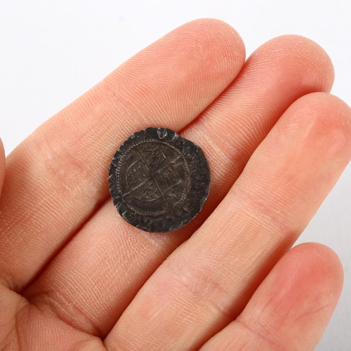 214 - Henry VIII silver half groat Mint mark Rose, 1.3g, diameter 18mm