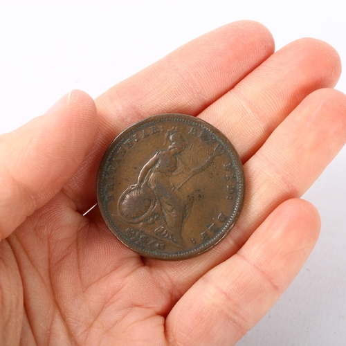 216 - 2 William IV pennies, both dated 1831, and 2 x Charles II farthings