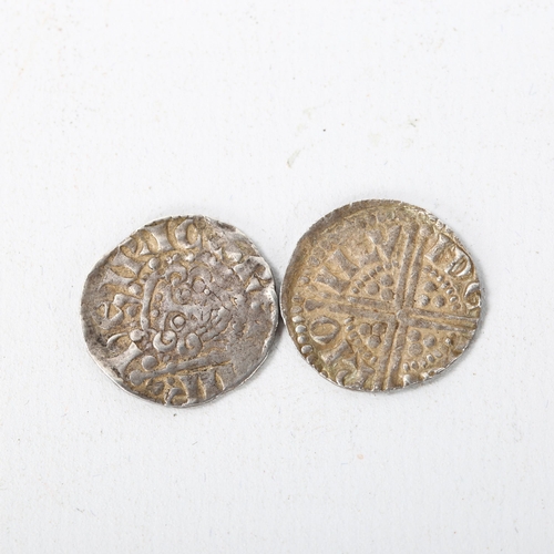 225 - 2 x Henry III silver pennies, approx 1.5g each, approx diameter 17.5mm