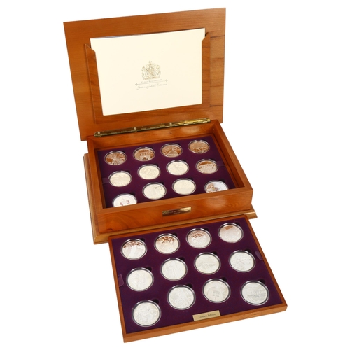 226 - A collection of 24 silver proof coins for Queen Elizabeth II Golden Jubilee Collection issued by The... 