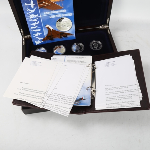 229 - The Royal Mint History of Powered Flight Silver Proof Coin Collection of 13 x 999 fine silver coins,... 