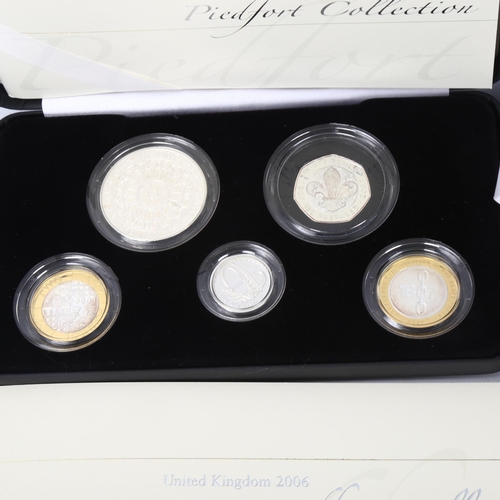 232 - 2 Royal Mint Piedfort Collection 925 Silver Proof coin sets, 2007 and 2006, in presentation case