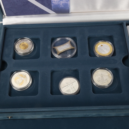 233 - The Royal Mint Masterpiece Millennium Collection of Silver Proof coins, 24 in total, silver content ... 