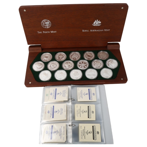 235 - The Royal Australian Mint, Perth Mint Sydney 2000 Olympic Coin Collection, comprising 16 silver .99 ... 