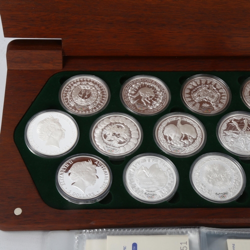 235 - The Royal Australian Mint, Perth Mint Sydney 2000 Olympic Coin Collection, comprising 16 silver .99 ... 