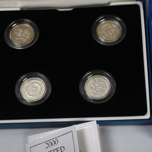 236 - The Royal Mint - 2 presentation boxes of One Pound 925 silver proof coins (9)