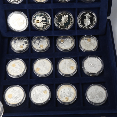 245 - A collection of 31 silver proof coins, many related to Royal Golden Wedding, presentation case, no c... 