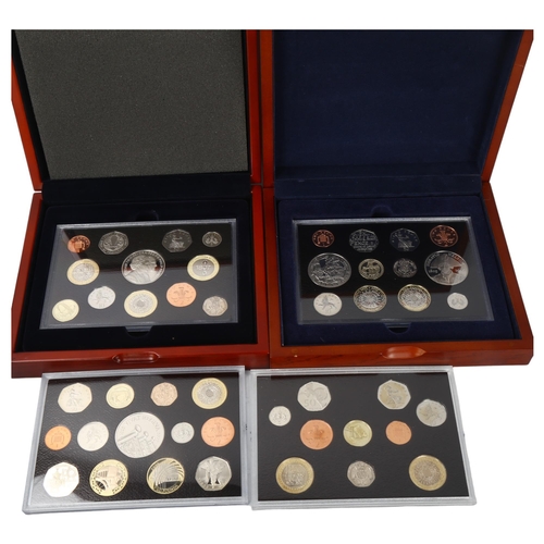 260 - 4 Royal Mint Executive Proof Coin collections, 2004 to 2007, in presentation cases with certificates