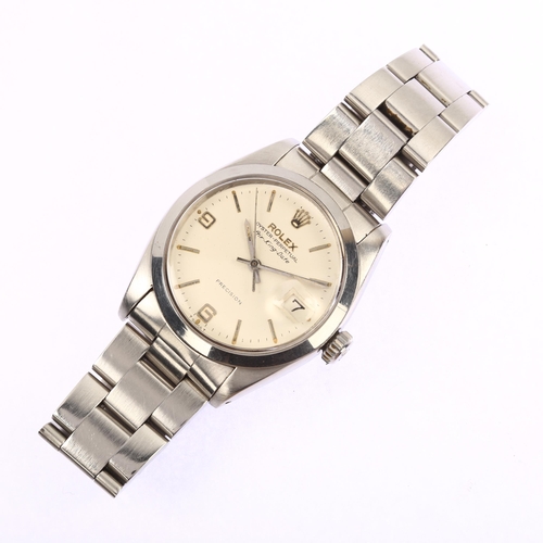 1001 - ROLEX - a stainless steel Air King Date Precision automatic bracelet watch, ref. 1500, circa 1966, s... 