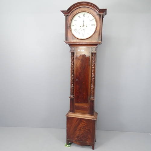 2138 - John Petrie of New Deer, an 19th century mahogany cased eight day longcase clock, with circular dial... 