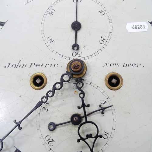 2138 - John Petrie of New Deer, an 19th century mahogany cased eight day longcase clock, with circular dial... 