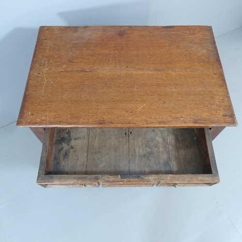 2063 - An antique oak Jacobean style chest of four drawers. 79x79x53cm