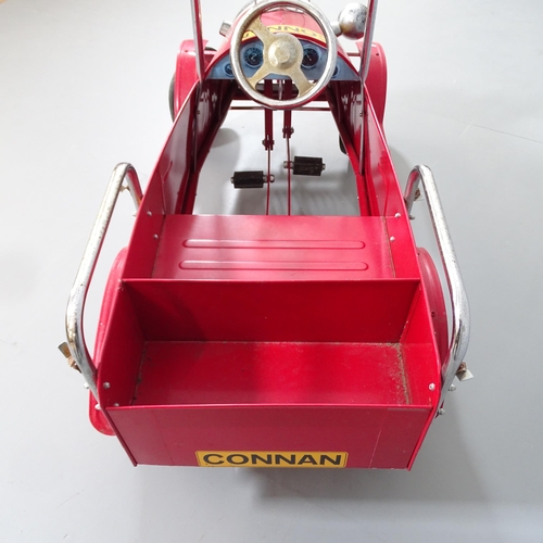 2066 - A vintage painted child's pedal fire engine. 116x66x50cm.