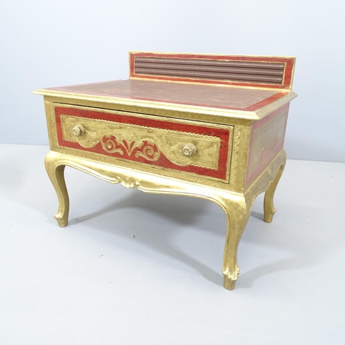 2094 - A 20th Century Italian gilt-painted Florentine style side table, circa 1920, with single frieze draw... 