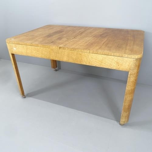 2016 - HEALS - An Art Deco oak draw-leaf dining table by Heals of London, 130cm (extending to 184cm) x74x84... 