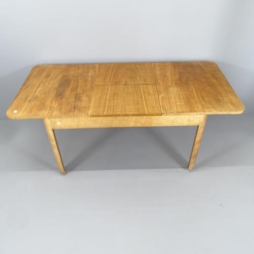 2016 - HEALS - An Art Deco oak draw-leaf dining table by Heals of London, 130cm (extending to 184cm) x74x84... 