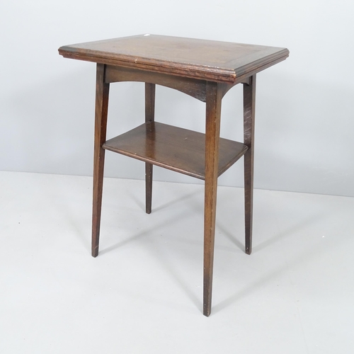 2151 - An early 20th century oak fold-over card table. 51x74x38cm.