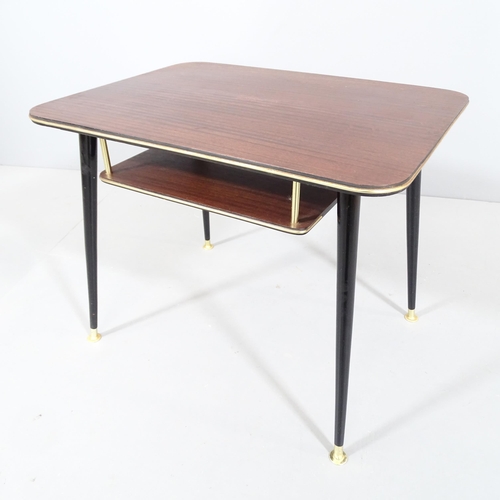 2020 - A mid-century design formica coffee table with dansette legs. 60x48x45cm