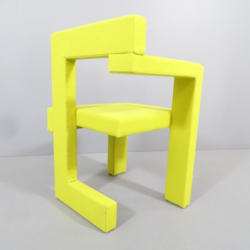 2007 - GERRIT RIETVELD - a mid-century cubist design Steltman chair by Rietveld Originals, the asymmetrical... 