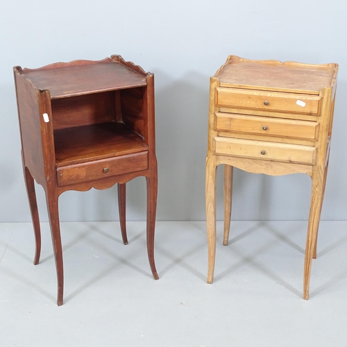 2169 - A pair of similar French bedside tables. Largest 36x72x30cm.