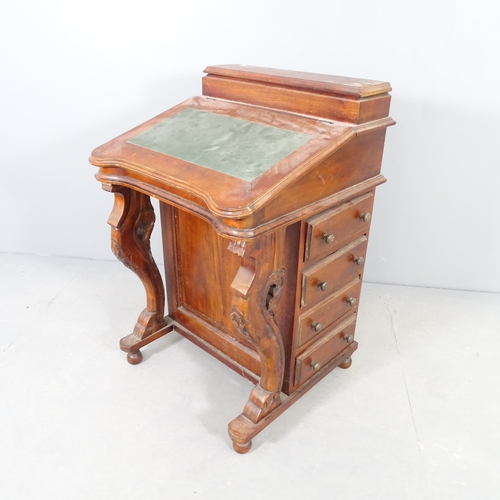 2524 - A reproduction mahogany davenport. 54x74x53cm.