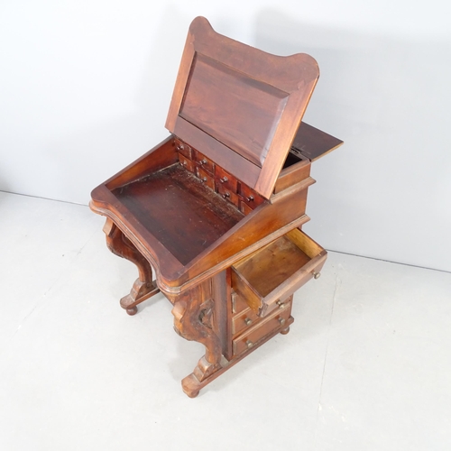 2524 - A reproduction mahogany davenport. 54x74x53cm.