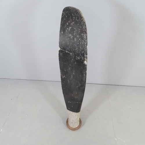 2529 - A large metal propellor blade with decal for Hamilton Standard. Height 118cm.