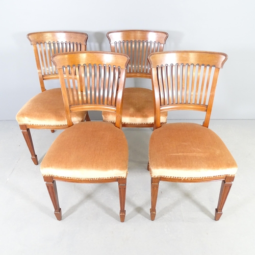 2544 - A set of 4 Victorian James Peddle dining chairs in the manner of E. W. Godwin