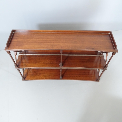 2236 - A 19th century mahogany concave fronted hanging shelf. 92x57x23cm.