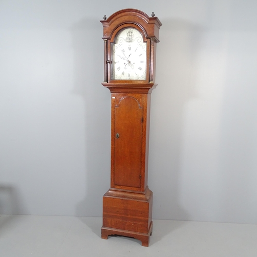 2277 - JOHN HOWLETT OF BATH - a 19th century oak cased eight day longcase clock, with 12