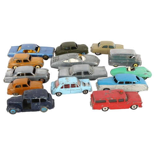 104 - DINKY - a quantity of loose Dinky and Corgi motor vehicles, including Dinky Toys Ed Strakers car, Di... 