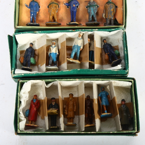 108 - DINKY TOYS - a group of boxed O gauge miniature figures for model railways, by Meccano Ltd, includin... 