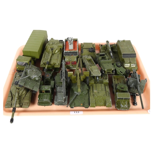 113 - DINKY - a quantity of loose Dinky and Dinky Supertoys, all military related in nature, including Din... 