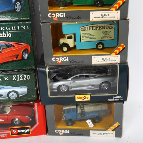 122 - A quantity of boxed diecast vehicles, including Corgi, Maisto, Matchbox, etc, including such models ... 