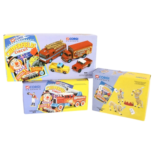 130 - CORGI CLASSICS - CHIPPERFIELDS CIRCUS - a group of 3 boxed diecast vehicle sets, including set no. 3... 