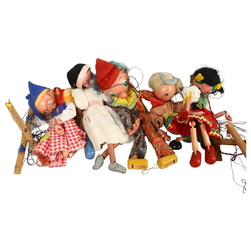 138 - PELHAM PUPPETS - a group of various Pelham Puppets, to included a gypsy girl, a Dutch girl, and a bl... 