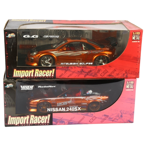 14 - JADA TOYS - Import Racer! diecast tuners, a 1:18 scale diecast model of a Mitsubishi Eclipse, comple... 