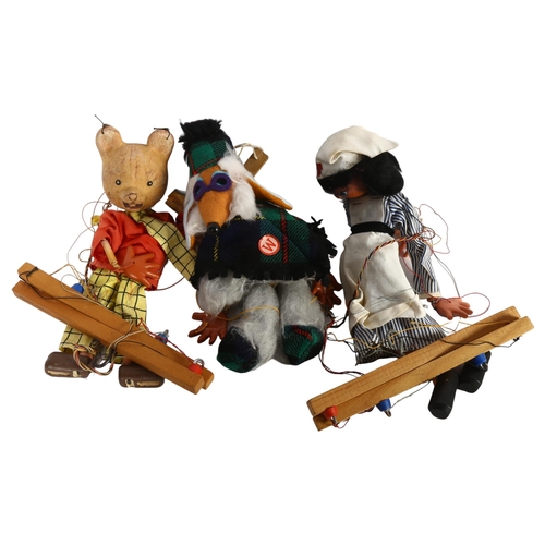 140 - PELHAM PUPPETS - a group of 3 Pelham Puppets, to including Rupert The Bear, The Wombles Uncle Bulgar... 