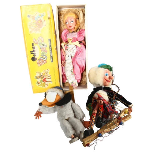 145 - PELHAM PUPPETS - a group of 3 Pelham Puppets, including a boxed Cinderella, a Vintage Womble puppet,... 