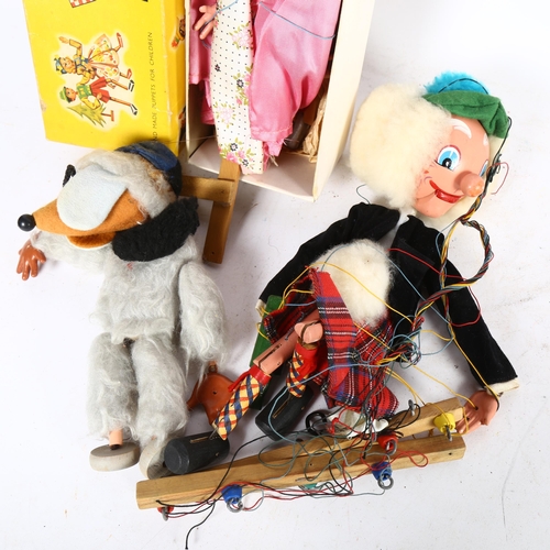 145 - PELHAM PUPPETS - a group of 3 Pelham Puppets, including a boxed Cinderella, a Vintage Womble puppet,... 