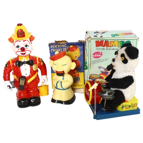 154 - A Newbright Bump'n'Benny Clowns battery-operated animated fire clown, a SonAi Toys Mambo electric be... 